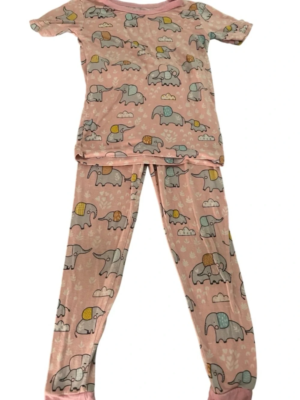3T Little Sleepies Pink Elephants Pajamas